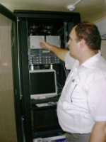 The director shows computer storage